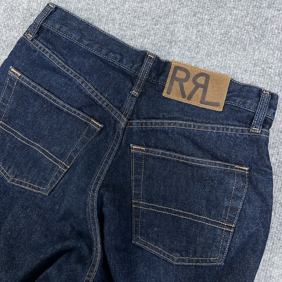 Vintage Polo Ralph Lauren RRL Double RL Jeans Mens 31x30 Made in USA Dark Wash - Picture 1 of 14